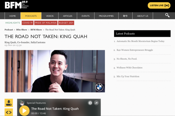 BFM: The Road Not Taken, King Quah