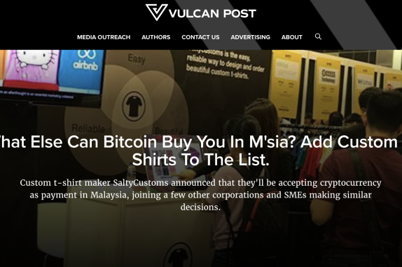 Saltycustoms now accepts BTC